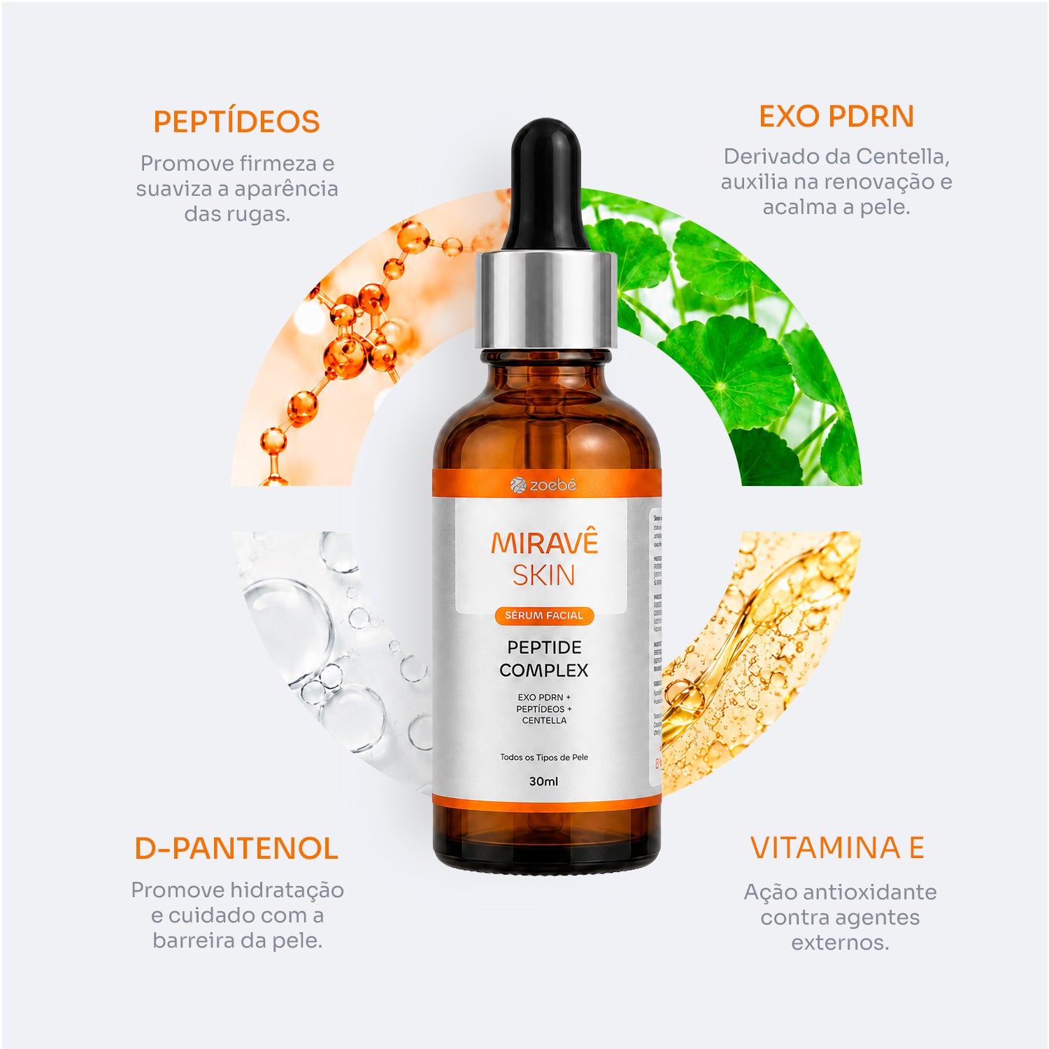 Sérum Facial Miravê Skin Peptide Complex 30 ml - Zoebé