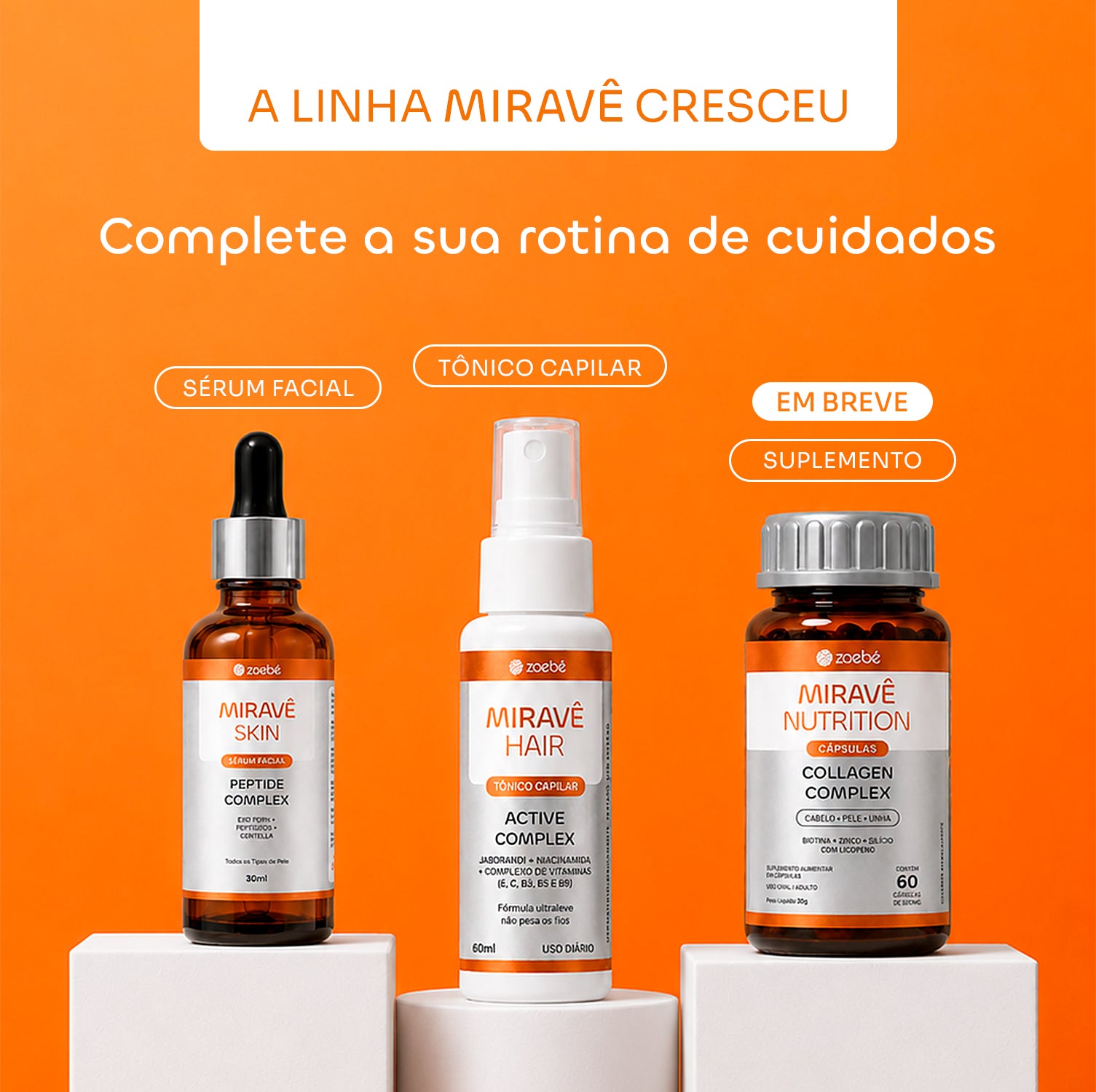 Tônico Miravê Hair Active Complex 60ml - Zoebé