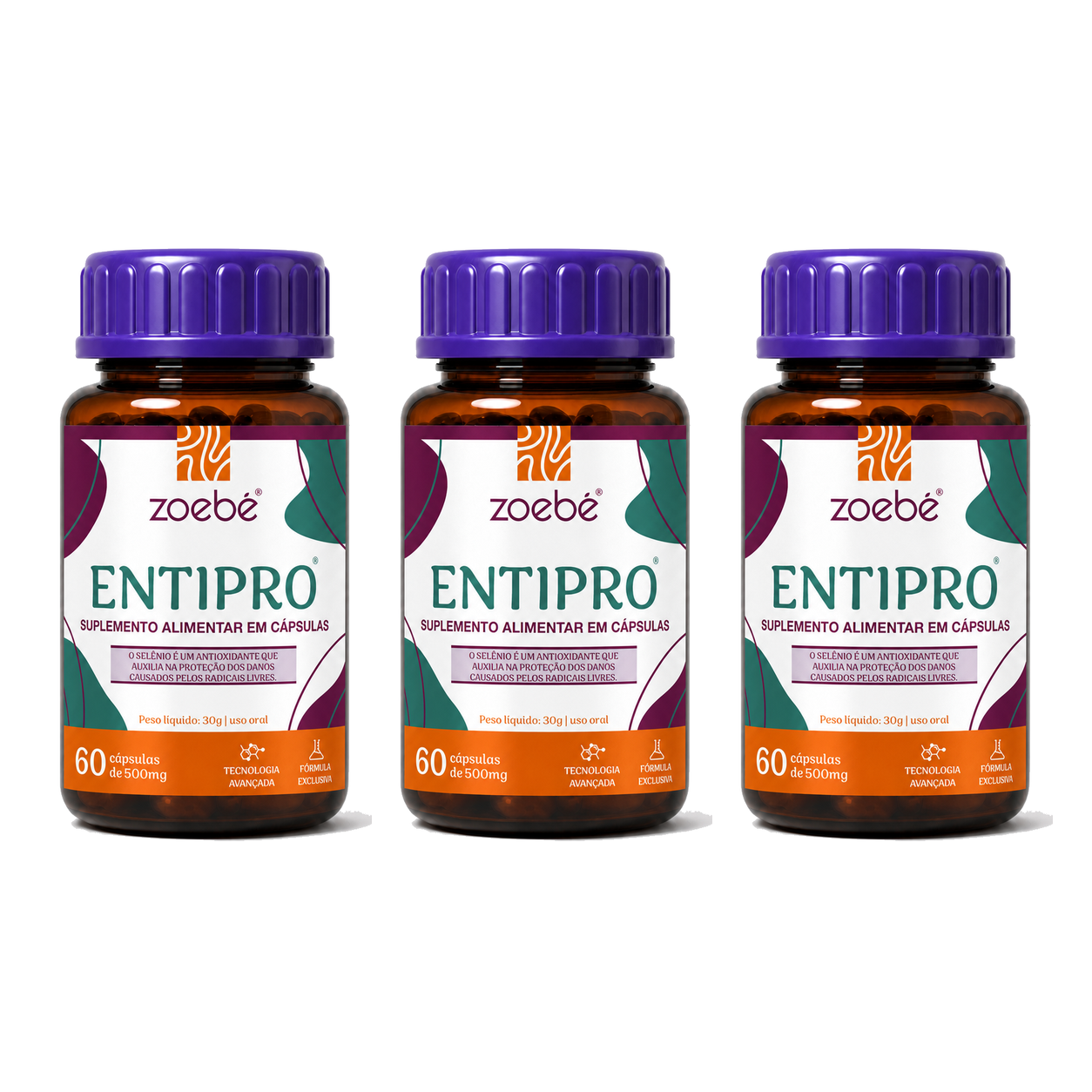 Entipro Kit C/ 3 - 180 Cápsulas