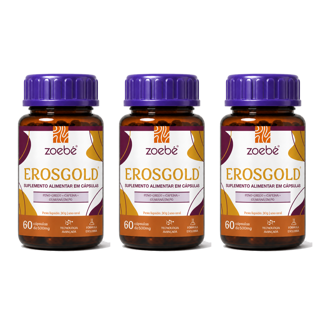 Erosgold Kit C/ 3 - 180 Cápsulas