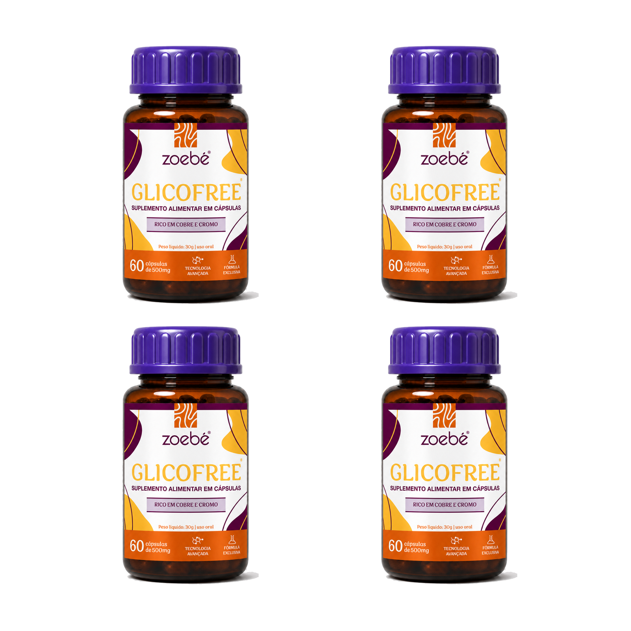 Glicofree Kit C/ 4 - 240 Cápsulas
