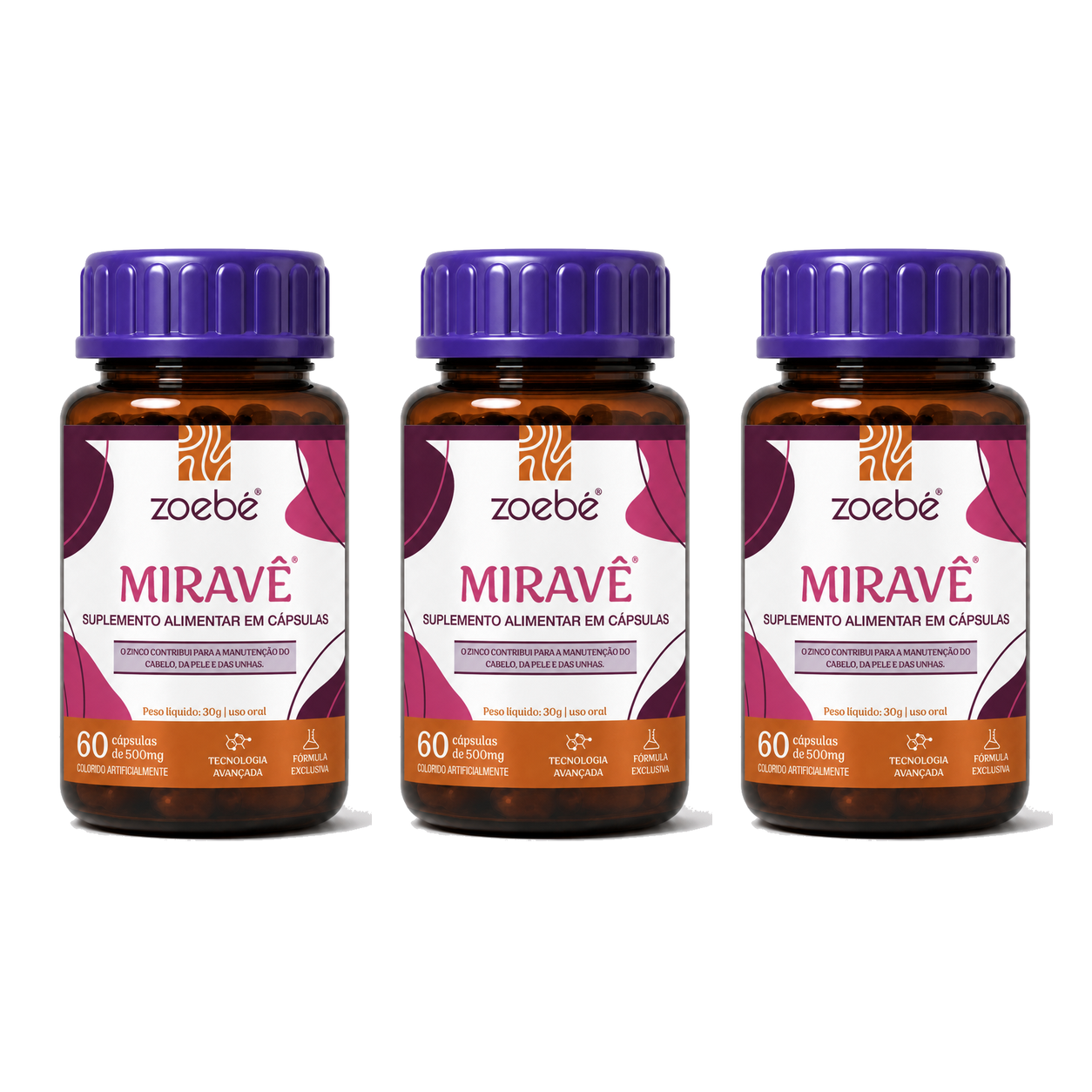 Miravê Kit C/ 3 - 180 Cápsulas