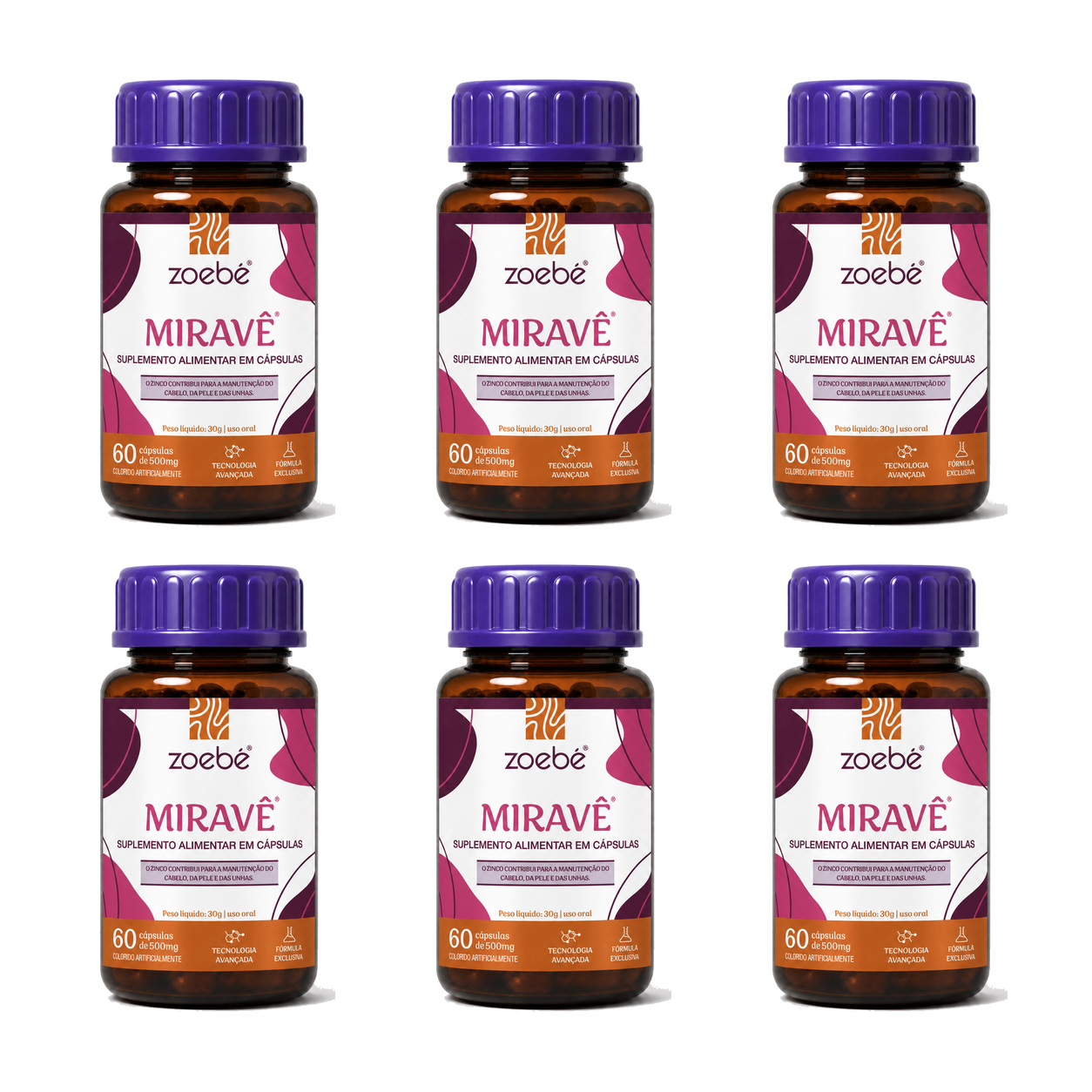 Miravê Kit C/ 6 - 360 Cápsulas