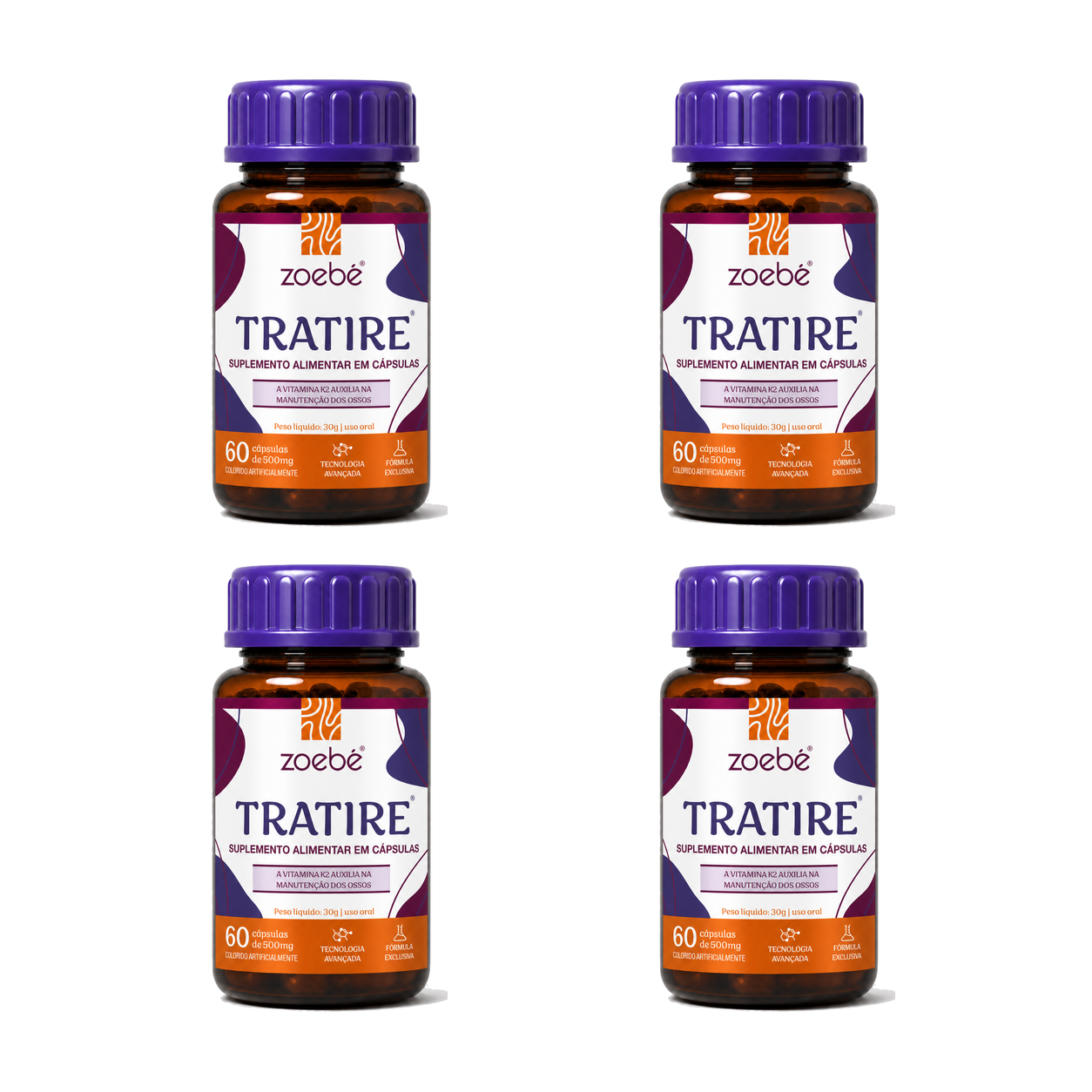 Tratire Kit C/ 4 - 240 Cápsulas