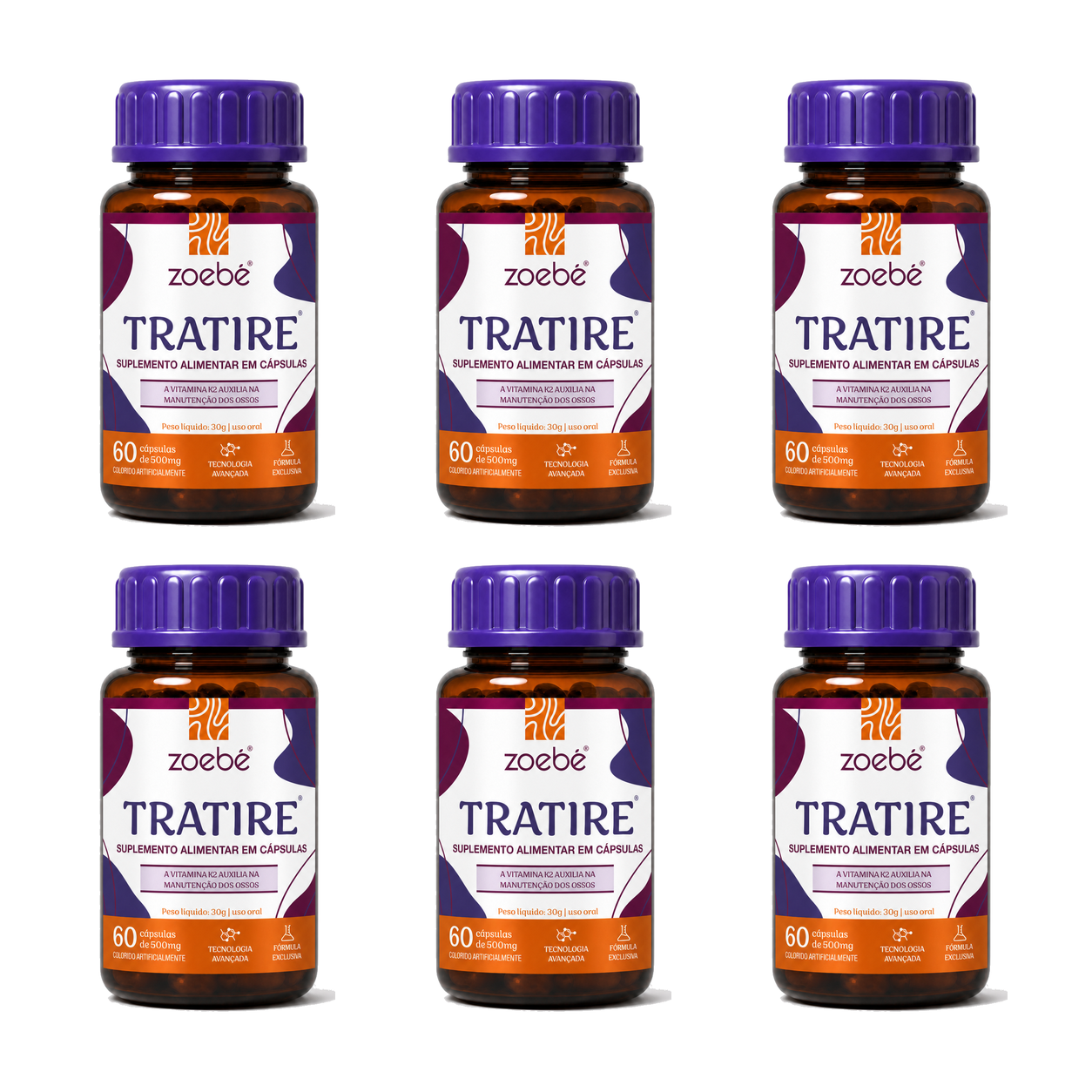 Tratire Kit C/ 6 - 360 Cápsulas