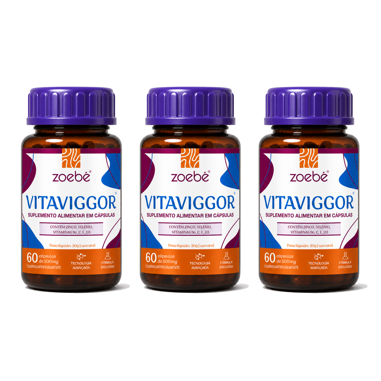 Vitaviggor Kit C/ 3 - 180 Cápsulas