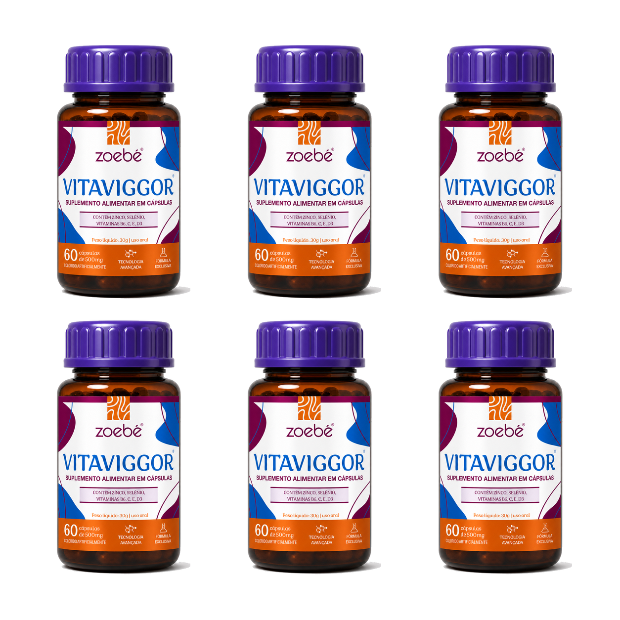 Vitaviggor Kit C/ 6 - 360 Cápsulas